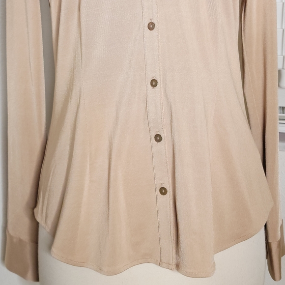 L'AGENCE Dallas Blouse Light Mocha S. - Picture 7 of 9